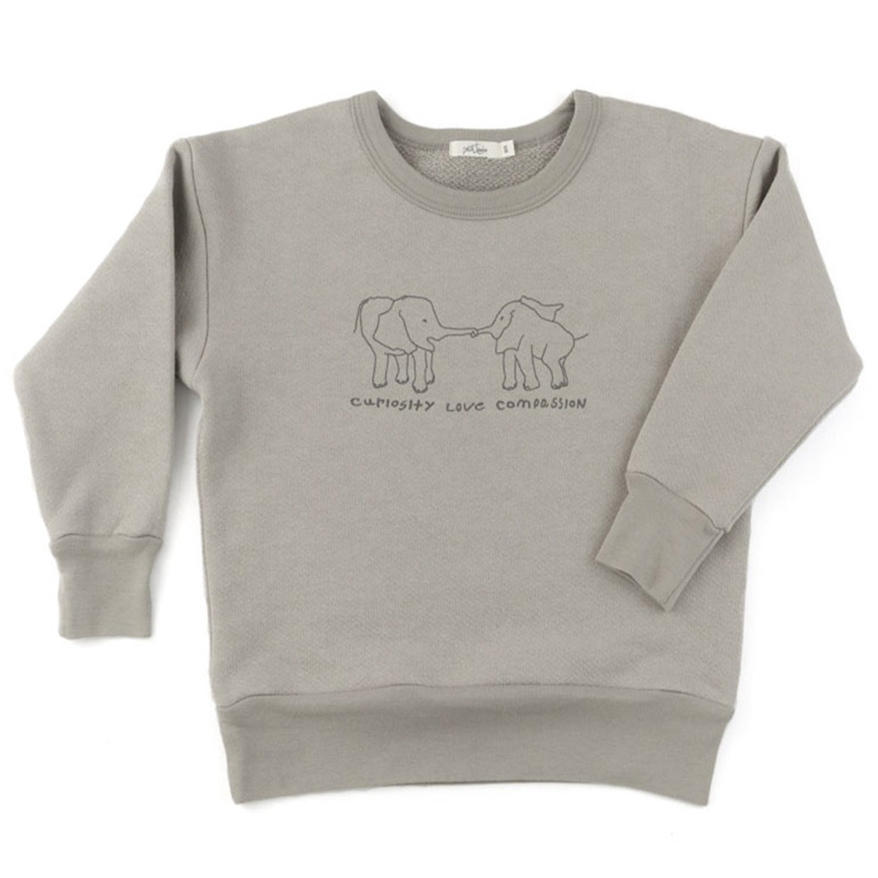 'curiosity love compassion' pullover
